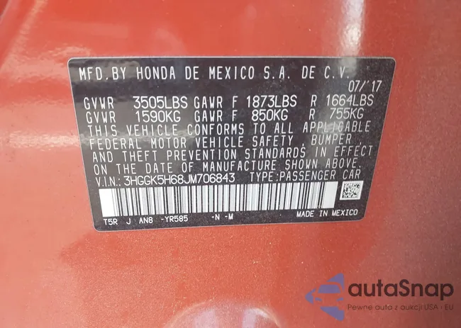 3HGGK5H68JM706843: 43109561