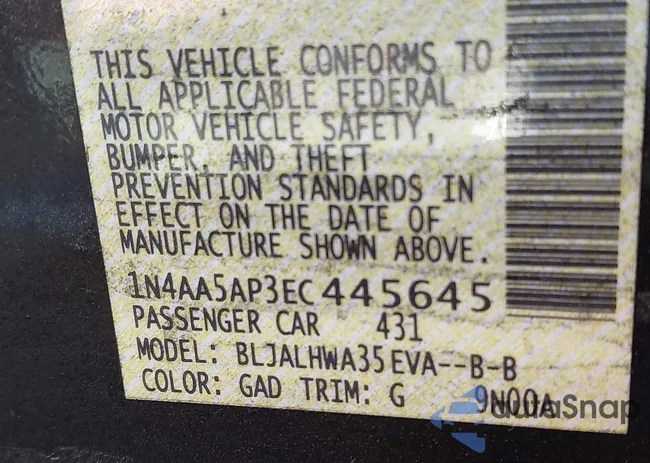 1N4AA5AP3EC445645: 43109579