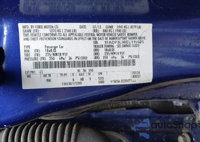 1FADP3L98EL110329: 43109620