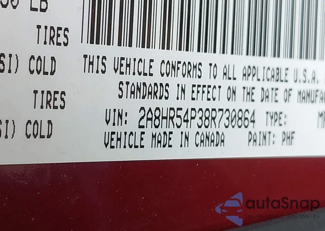 2A8HR54P38R730864: 43108849