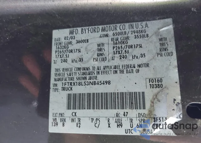 1FTRX18L53NB45498: 43108867