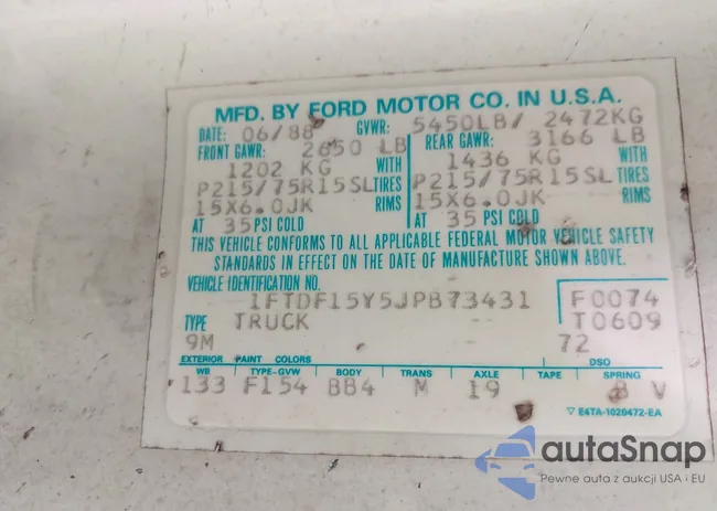 1FTDF15Y5JPB73431: 43108884