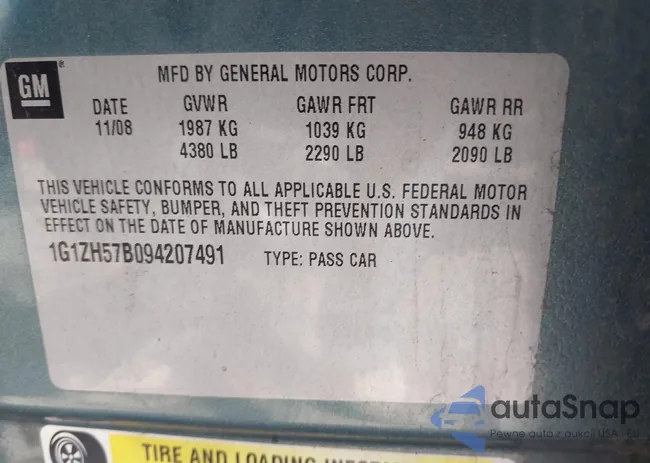 1G1ZH57B094207491: 43108925