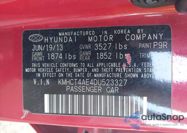 KMHCT4AE4DU523327: 43108944