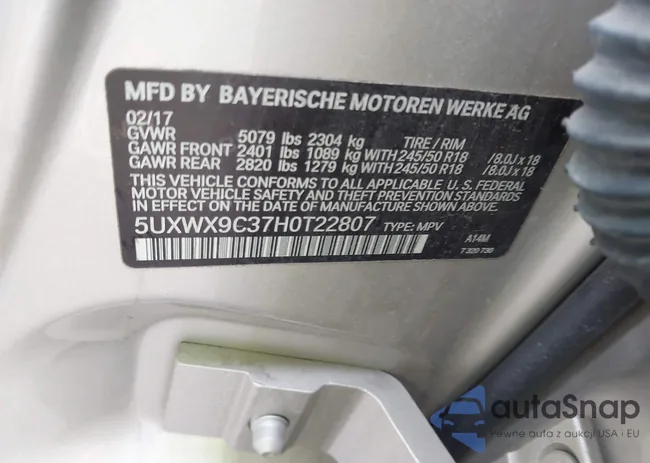 5UXWX9C37H0T22807: 43108948