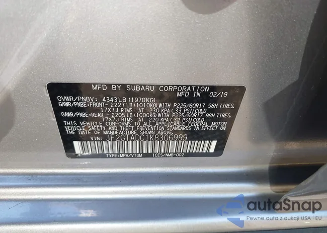 JF2GTADC1K8306999: 43108997