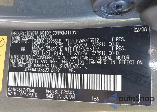 JTEEW41AX82016429: 43108998