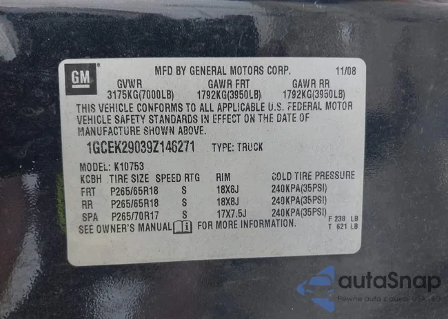 1GCEK29039Z146271: 43109004