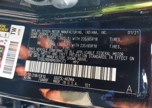 5TDGZRBH6MS084372: 43109009