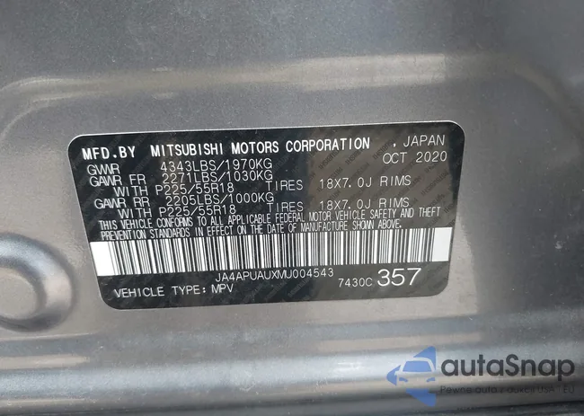 JA4APUAUXMU004543: 43109063