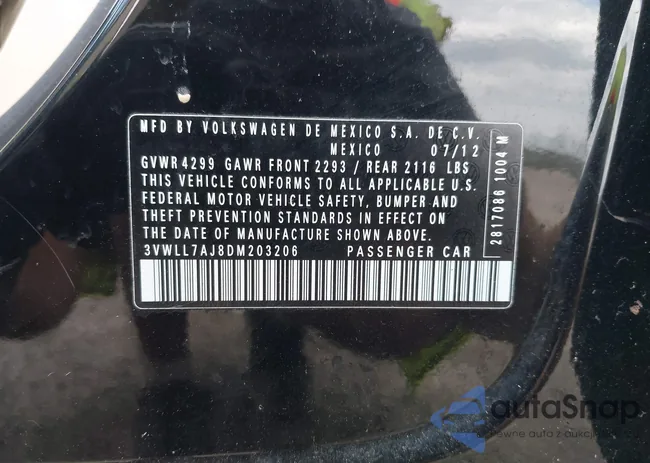 3VWLL7AJ8DM203206: 43109079