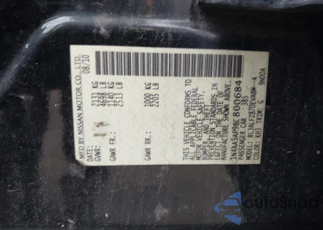 1N4AA5AP9BC800684: 43110146