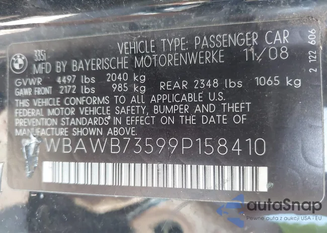 WBAWB73599P158410: 43110164