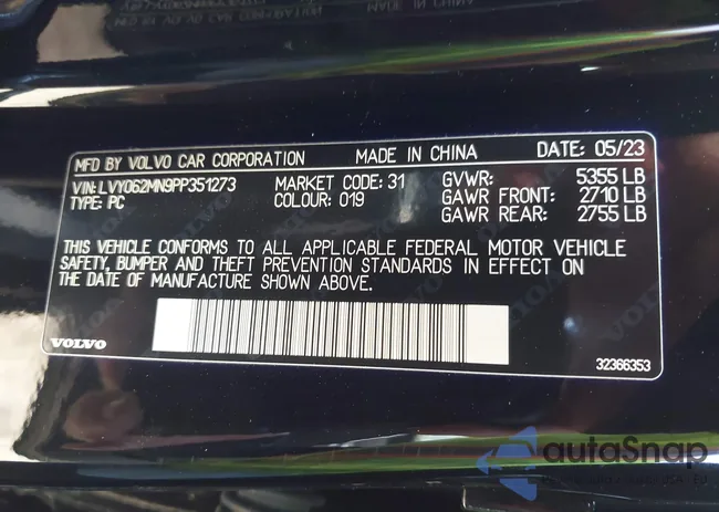 LVY062MN9PP351273: 43110181