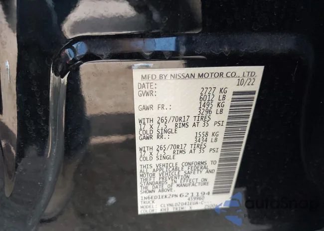 1N6ED1EK2PN621194: 43110337