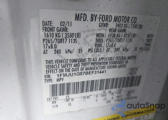 1FMJU1G57BEF31441: 43110538