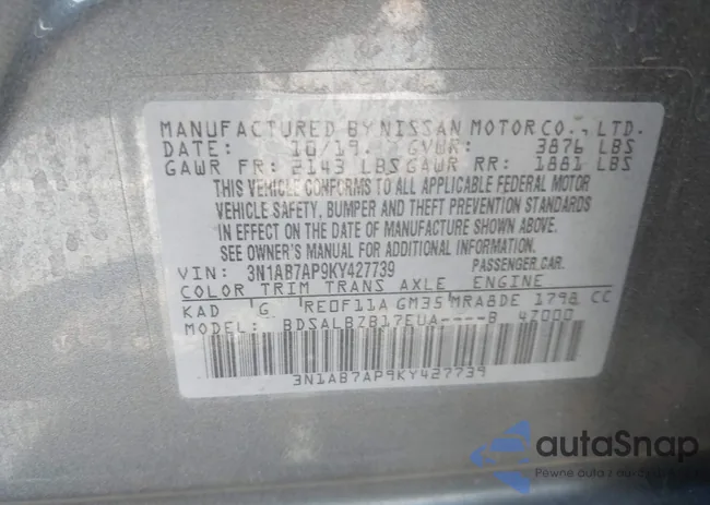 3N1AB7AP9KY427739: 43110565