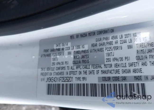 JM3KE4DYXF0529201: 43109734