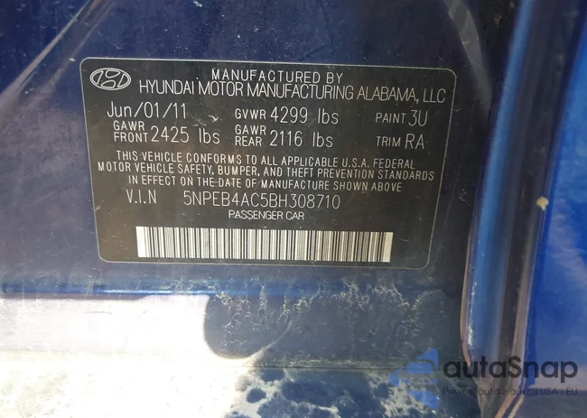 5NPEB4AC5BH308710: 43109838