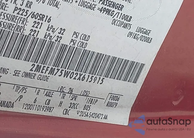 2MEFM75W02X615915: 43109882