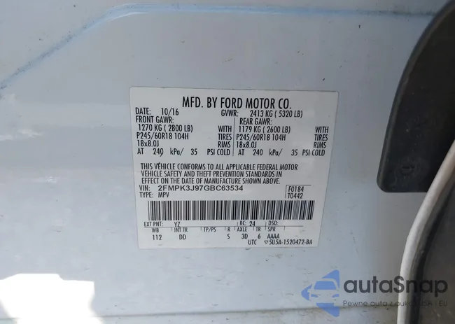 2FMPK3J97GBC63534: 43110083