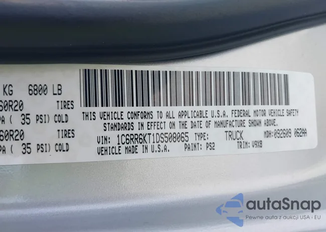 1C6RR6KT1DS508065: 43111141