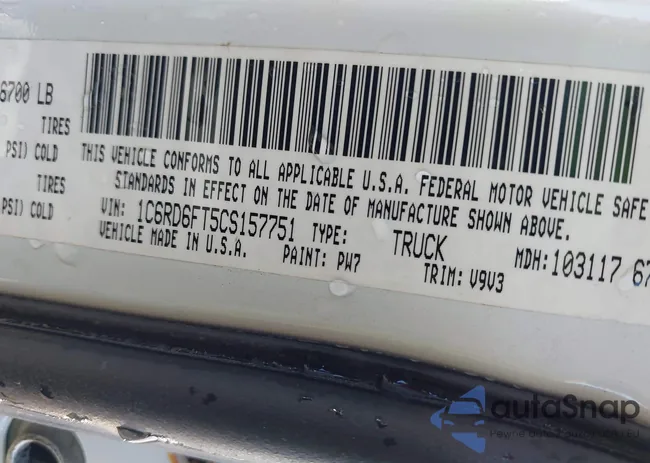 1C6RD6FT5CS157751: 43111144