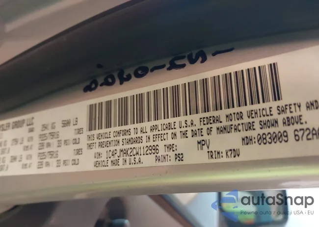 1C4PJMAK2CW112996: 43111298