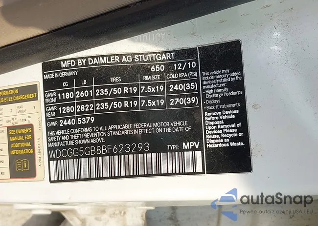 WDCGG5GB8BF623293: 43111374