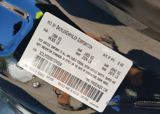 3C3JY55E86T374550: 43111381