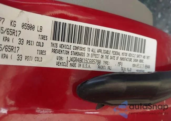 1J4GR48K15C685790: 43111464