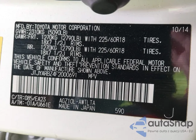 JTJYARBZ4F2000691: 43111652