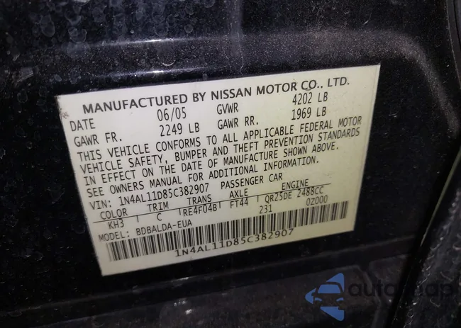 1N4AL11D85C382907: 43110723