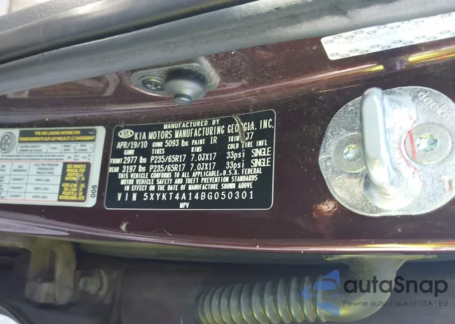 5XYKT4A14BG050301: 43111033