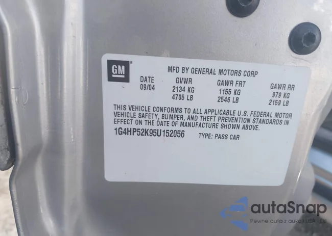 1G4HP52K95U152056: 43112252