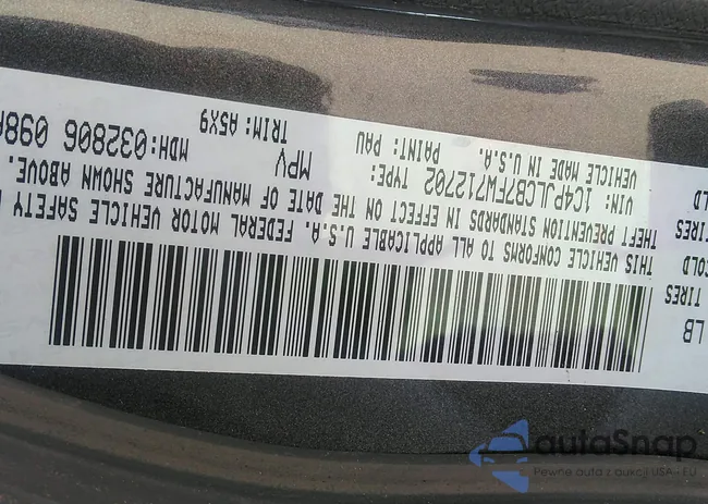 1C4PJLCB7FW712702: 43112358