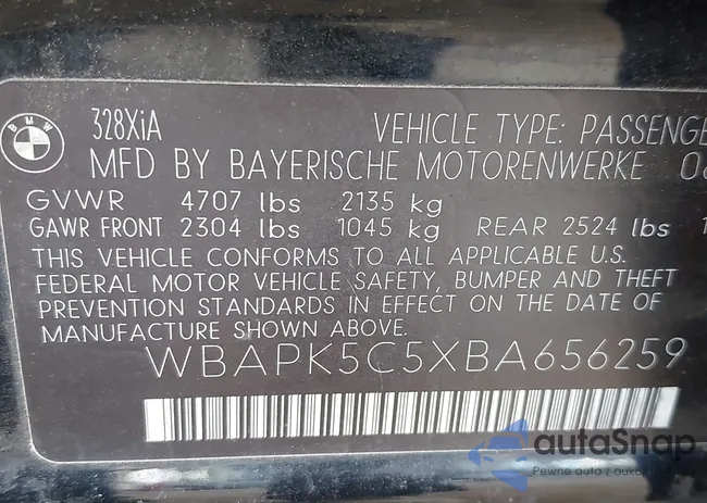 WBAPK5C5XBA656259: 43112443