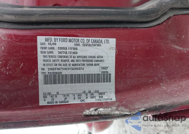 2MEFM75W3YX690374: 43112495