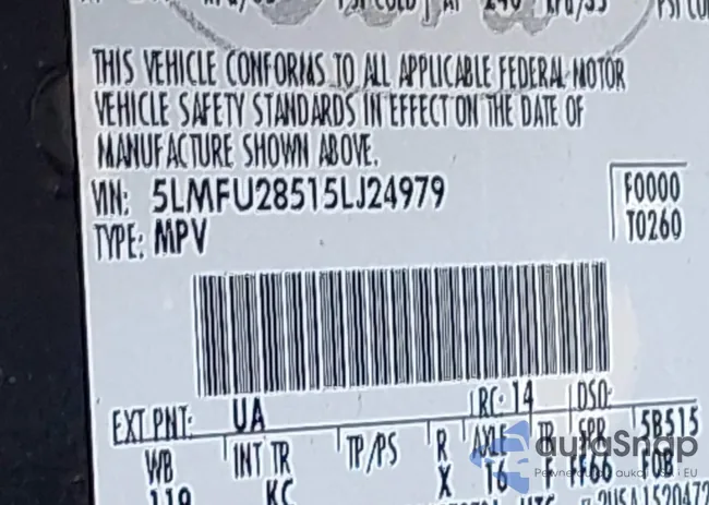 5LMFU28515LJ24979: 43112504