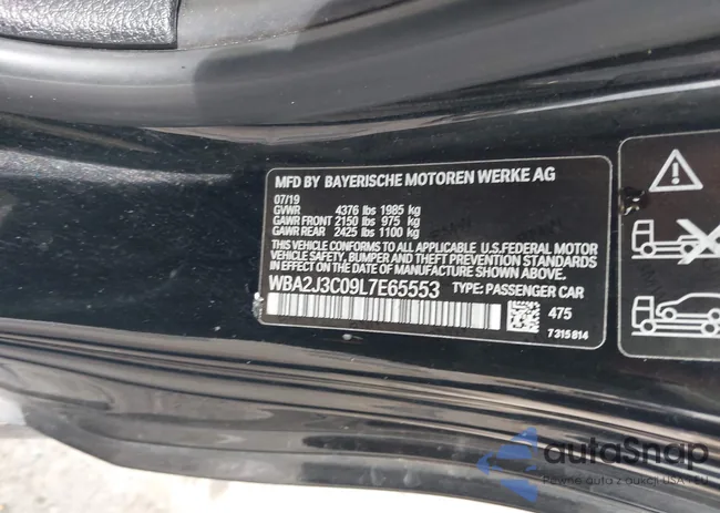 WBA2J3C09L7E65553: 43112573