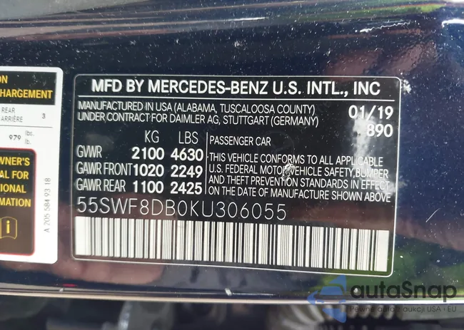 55SWF8DB0KU306055: 43112635