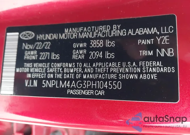 5NPLM4AG3PH104550: 43112661