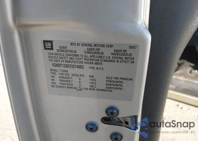 1GNDT13S072274963: 43112663