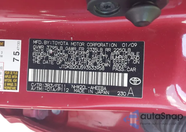 JTDKB20U593533958: 43111709