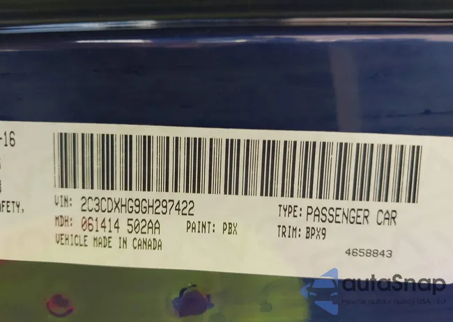 2C3CDXHG9GH297422: 43111807