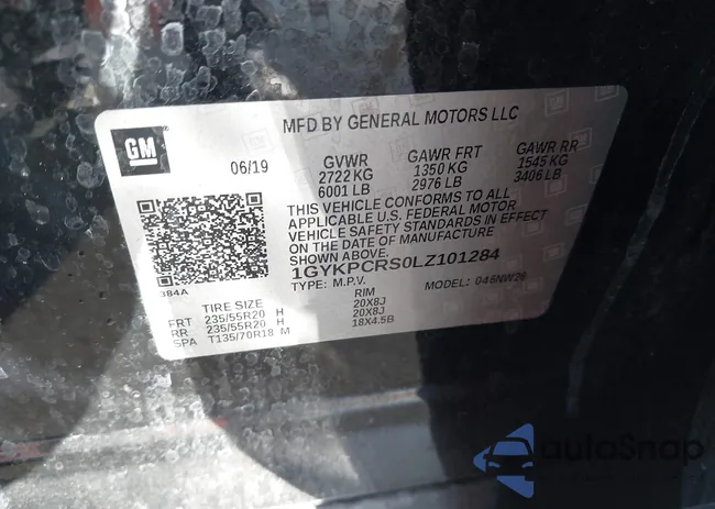 1GYKPCRS0LZ101284: 43111817