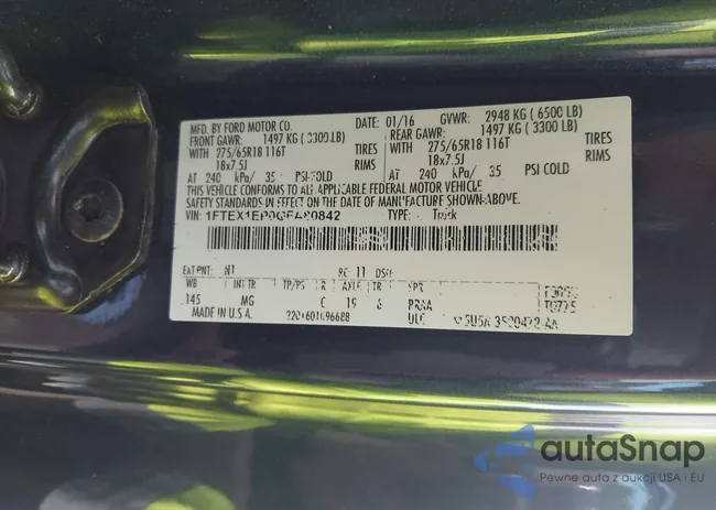 1FTEX1EP0GFA80842: 43111979