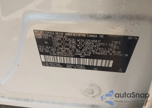 2T3RFREVXEW193307: 43112090