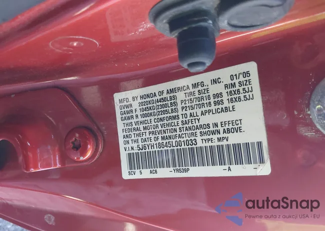 5J6YH18645L001033: 43113093