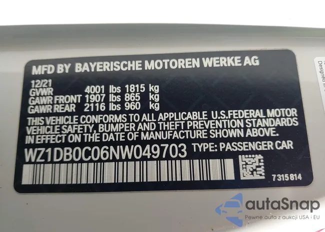 WZ1DB0C06NW049703: 43113146